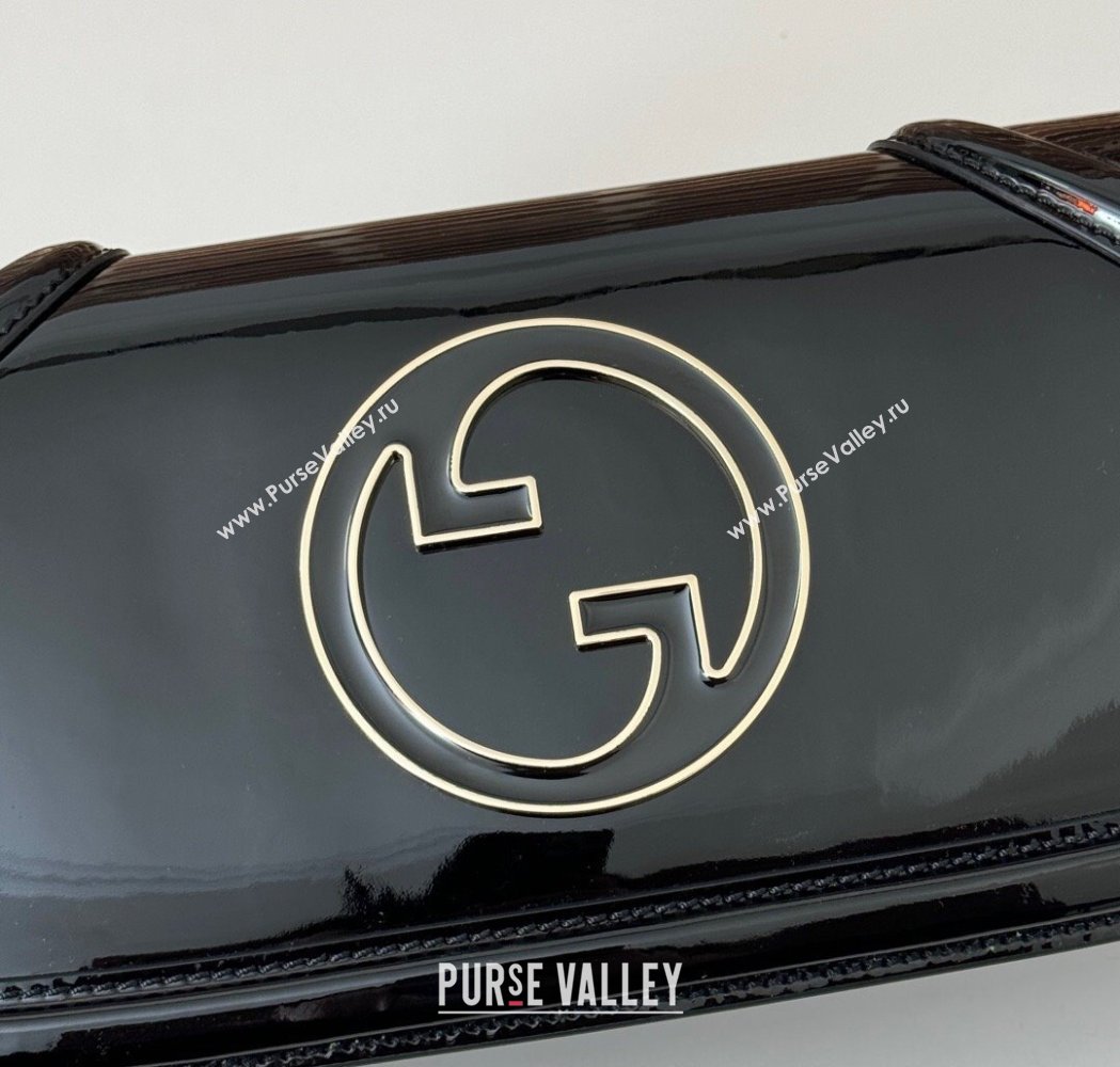 Gucci Blondie Small Shoulder bag in Patent Leather Black 2025 814952 (DLH-250117080)