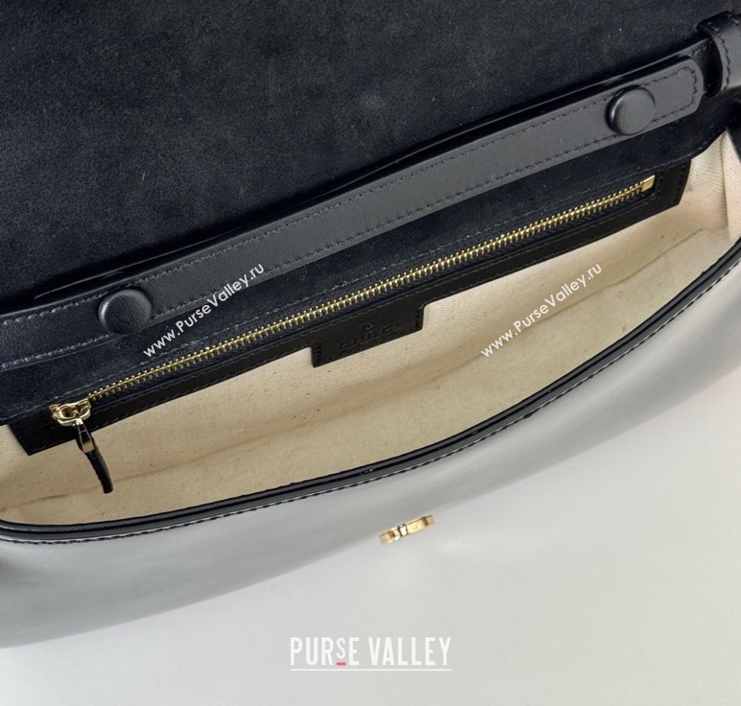 Gucci Blondie Small Shoulder bag in Patent Leather Black 2025 814952 (DLH-250117080)
