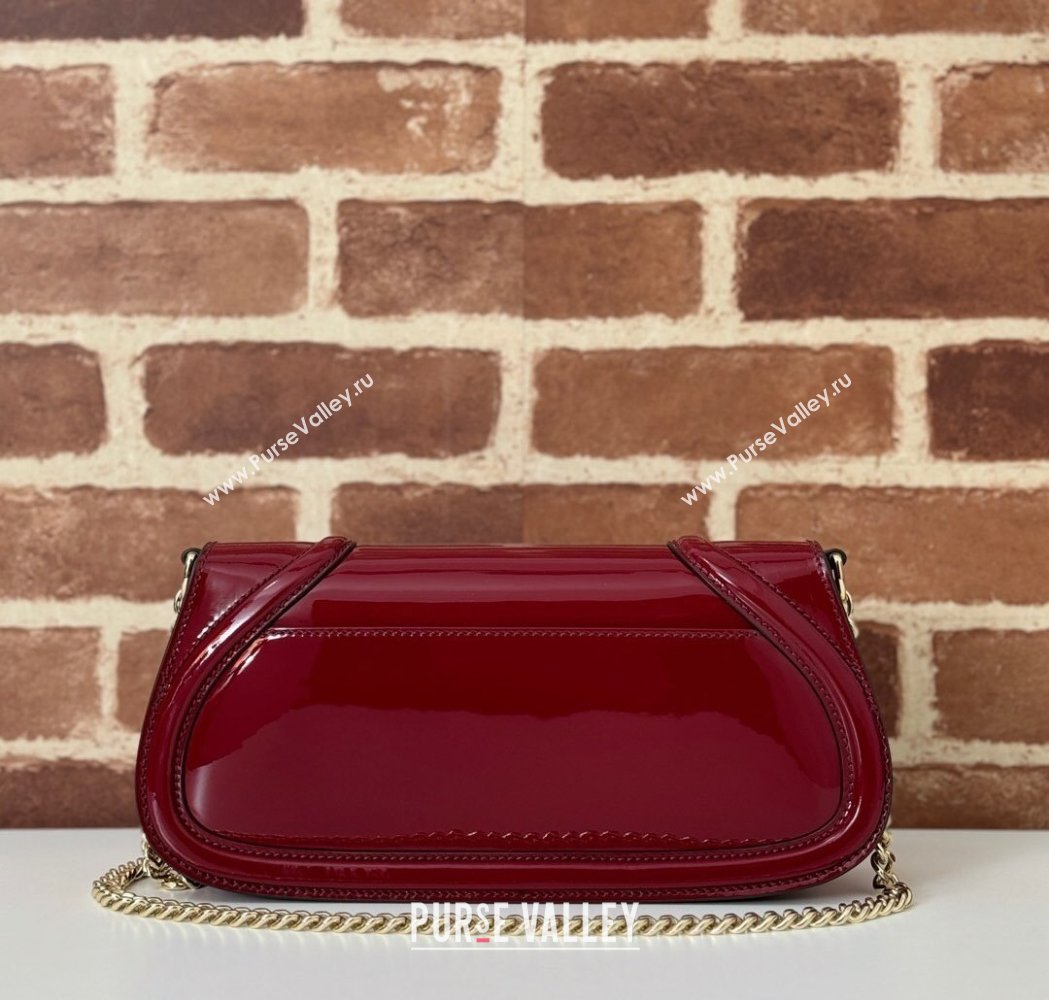 Gucci Blondie Small Shoulder bag in Patent Leather Red 2025 814952 (DLH-250117081)
