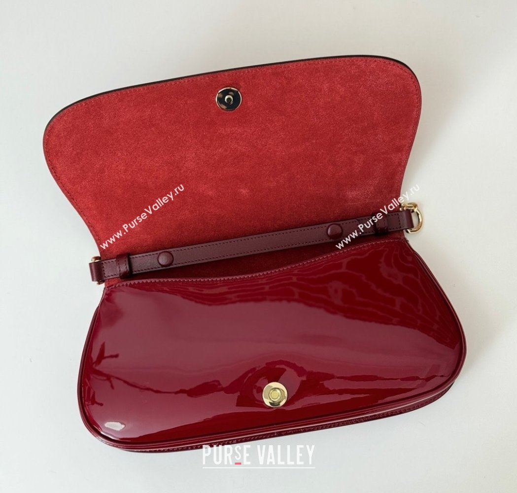 Gucci Blondie Small Shoulder bag in Patent Leather Red 2025 814952 (DLH-250117081)