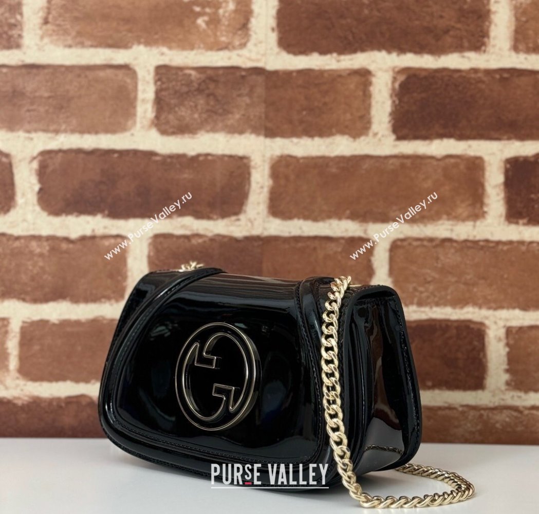 Gucci Blondie Mini Shoulder bag in Patent Leather Black 2025 815711 (DLH-250117082)