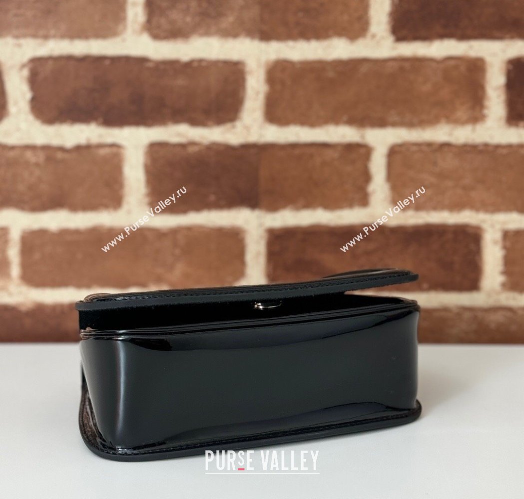 Gucci Blondie Mini Shoulder bag in Patent Leather Black 2025 815711 (DLH-250117082)