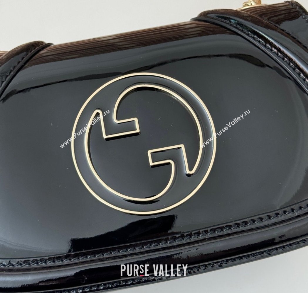 Gucci Blondie Mini Shoulder bag in Patent Leather Black 2025 815711 (DLH-250117082)