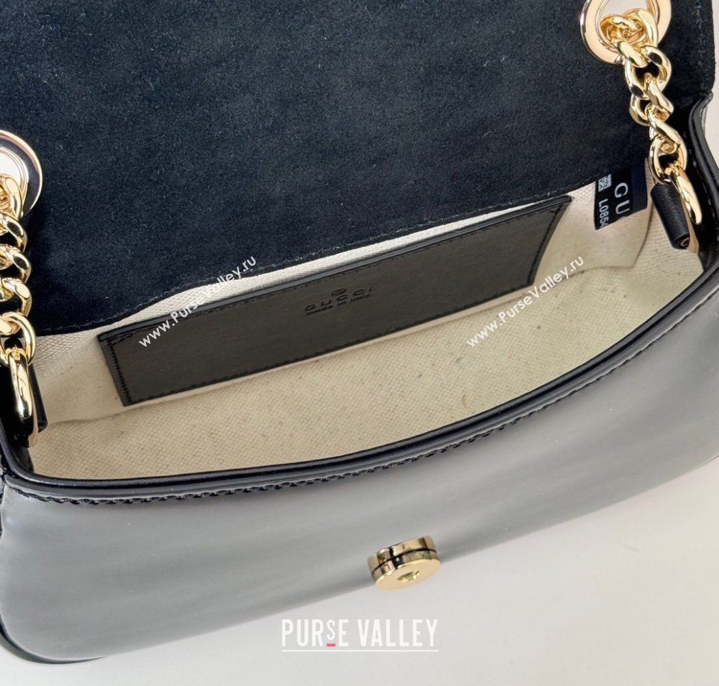 Gucci Blondie Mini Shoulder bag in Patent Leather Black 2025 815711 (DLH-250117082)