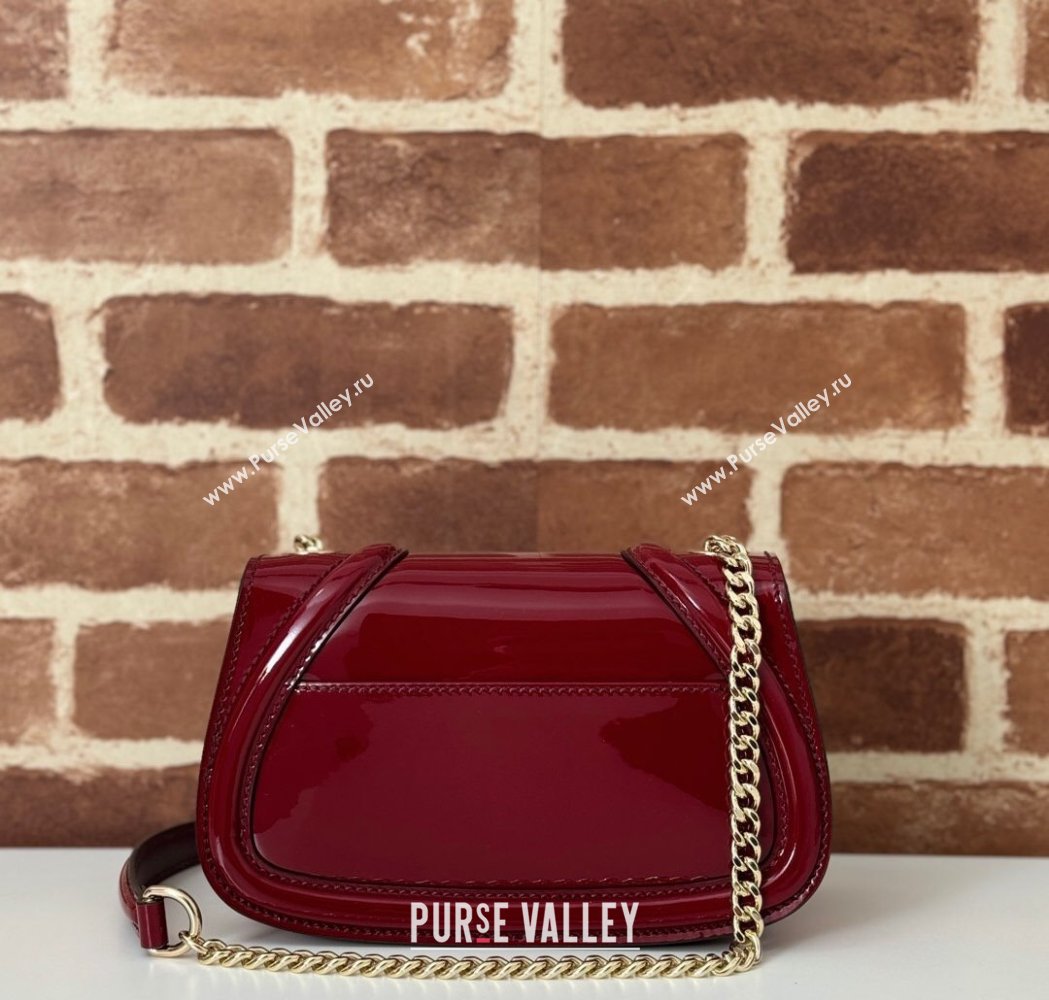 Gucci Blondie Mini Shoulder bag in Patent Leather Red 2025 815711 (DLH-250117083)