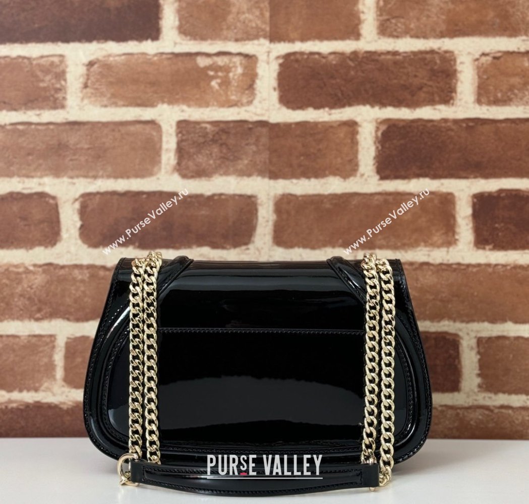 Gucci Blondie Small Shoulder bag in Patent Leather Black 2025 815715 (DLH-250117084)