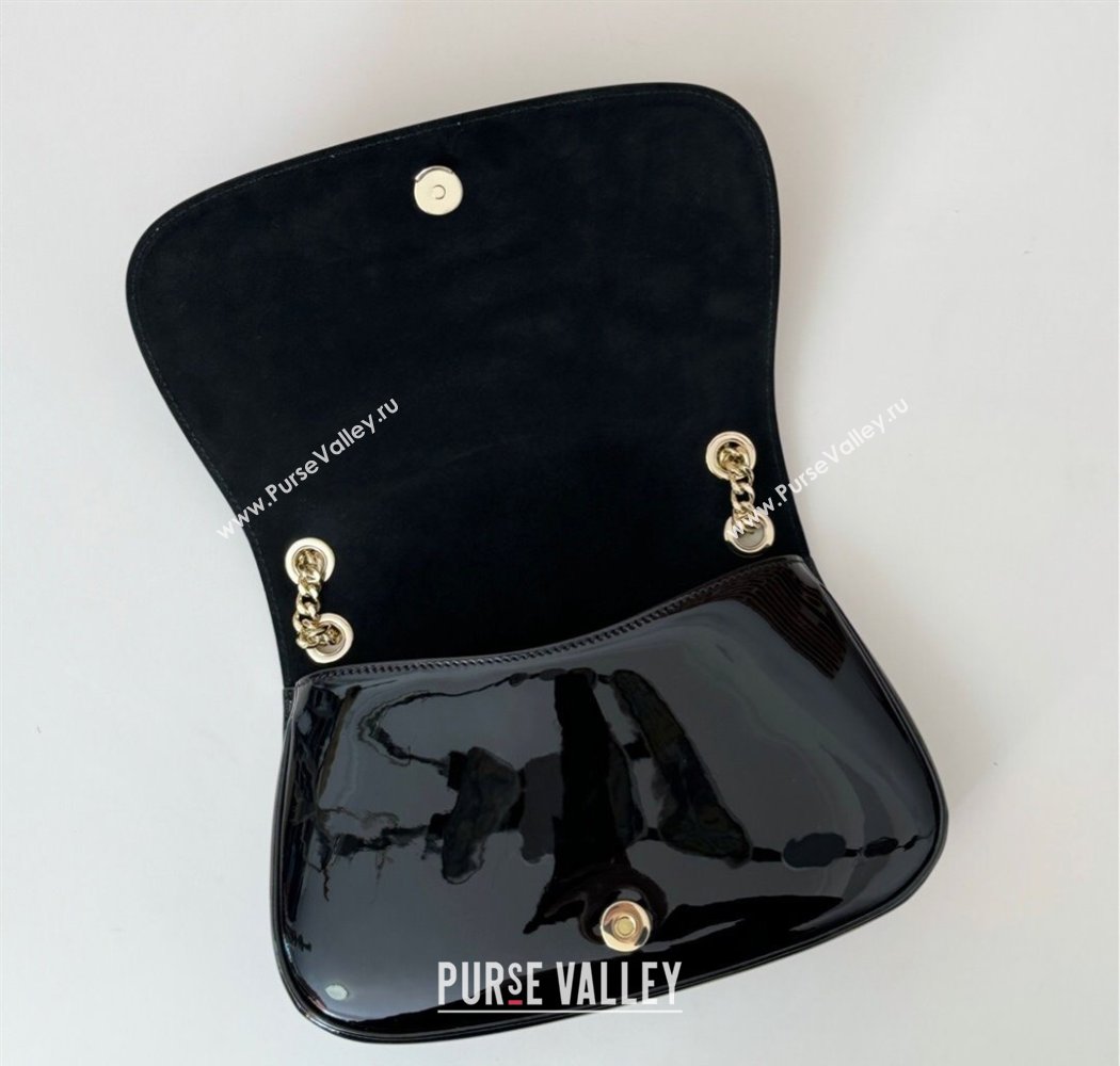 Gucci Blondie Small Shoulder bag in Patent Leather Black 2025 815715 (DLH-250117084)