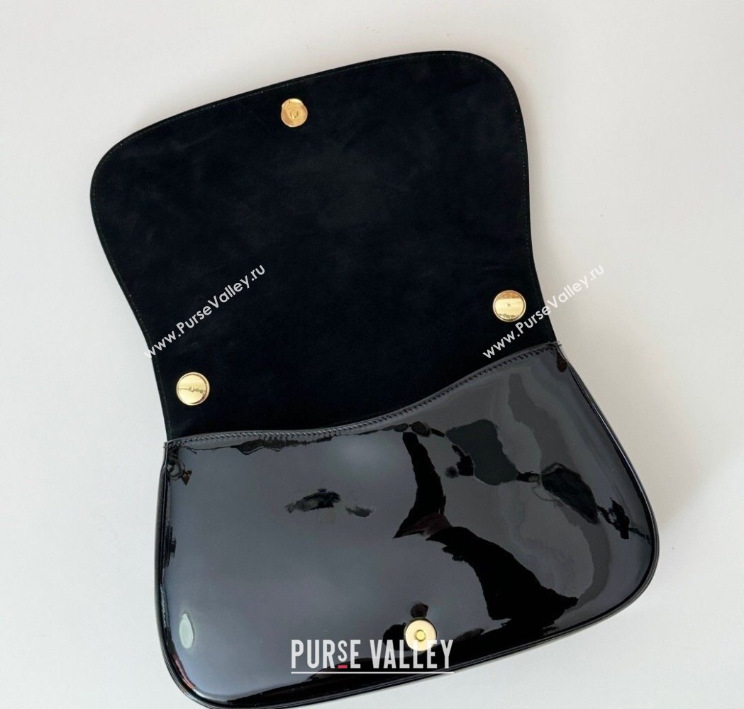 Gucci Blondie Medium Top Handle bag in Patent Leather Black 2025 815719 (DLH-250117086)