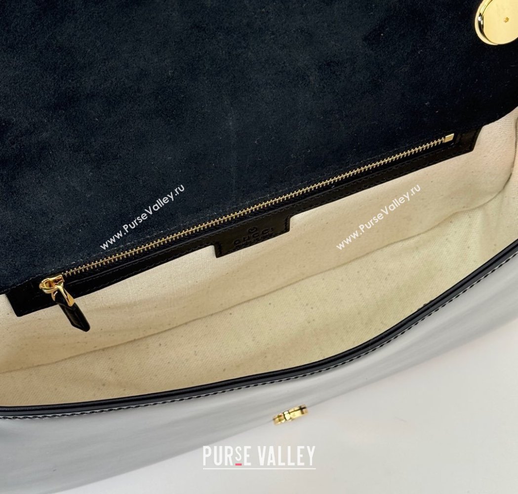 Gucci Blondie Medium Top Handle bag in Patent Leather Black 2025 815719 (DLH-250117086)