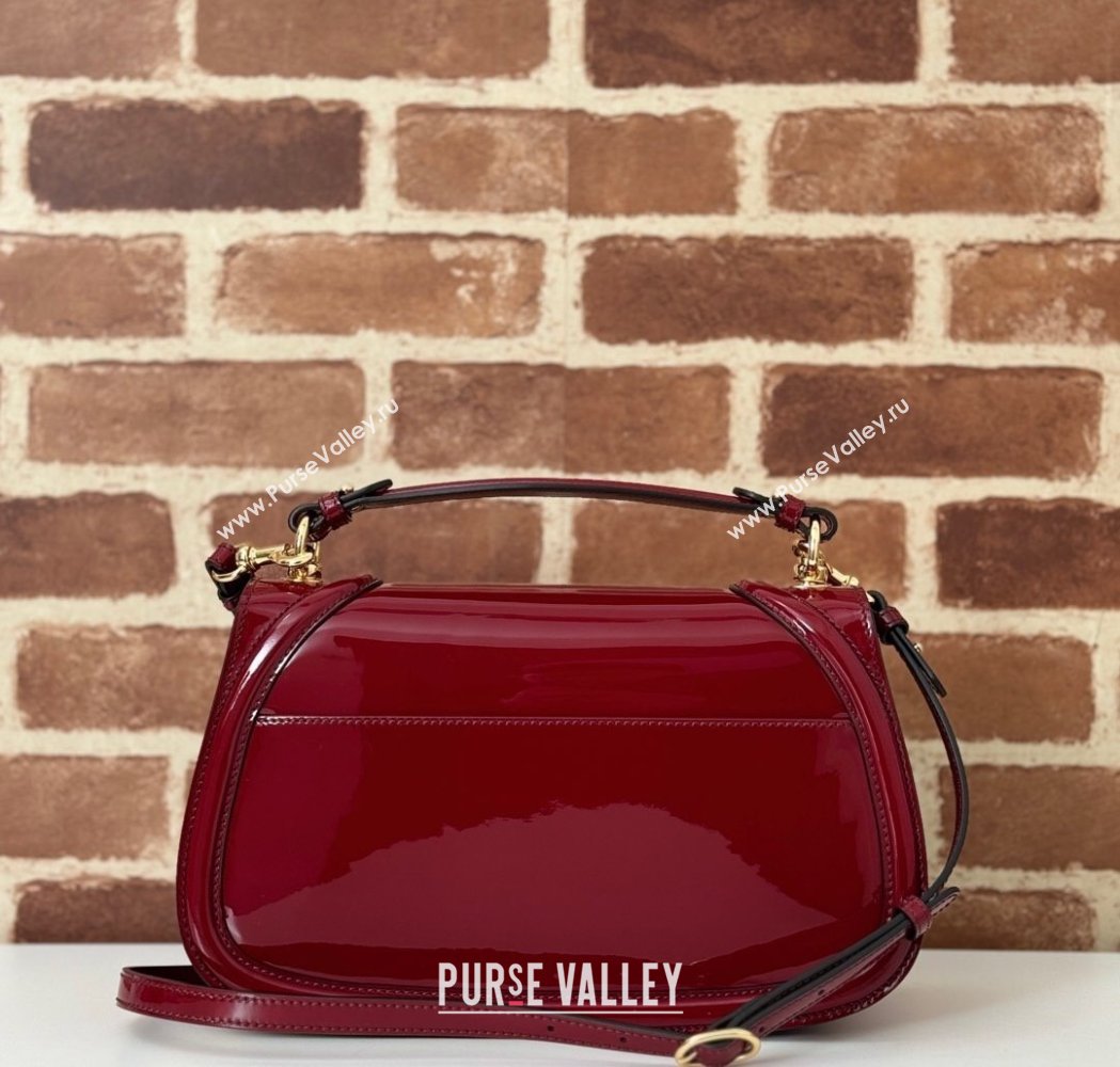 Gucci Blondie Medium Top Handle bag in Patent Leather Red 2025 815719 (DLH-250117087)