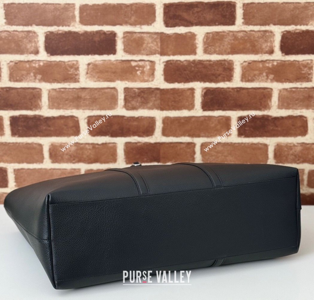 Gucci Mens Leather Large Tote Bag with Web Black 2025 816753 (DLH-250117053)