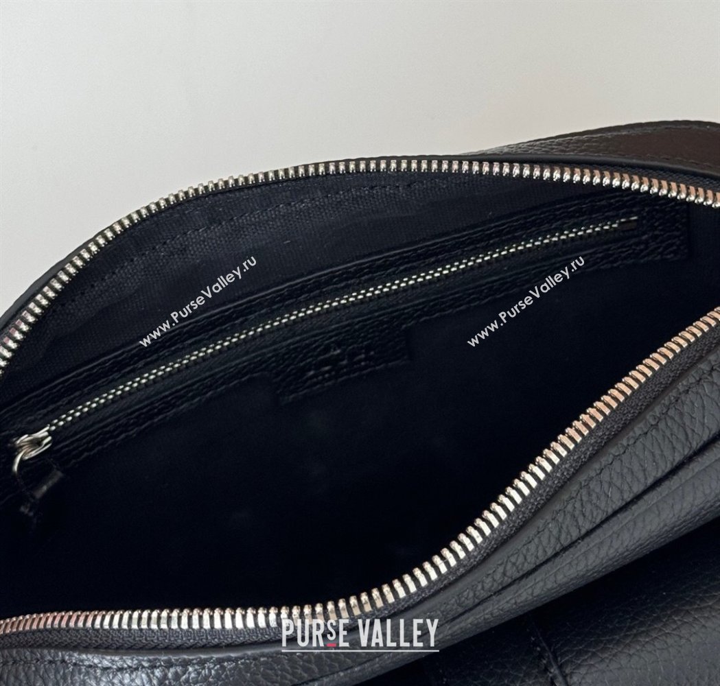 Gucci Mens Leather Small Crossbody Bag with Web Black 2025 816751 (DLH-250117054)