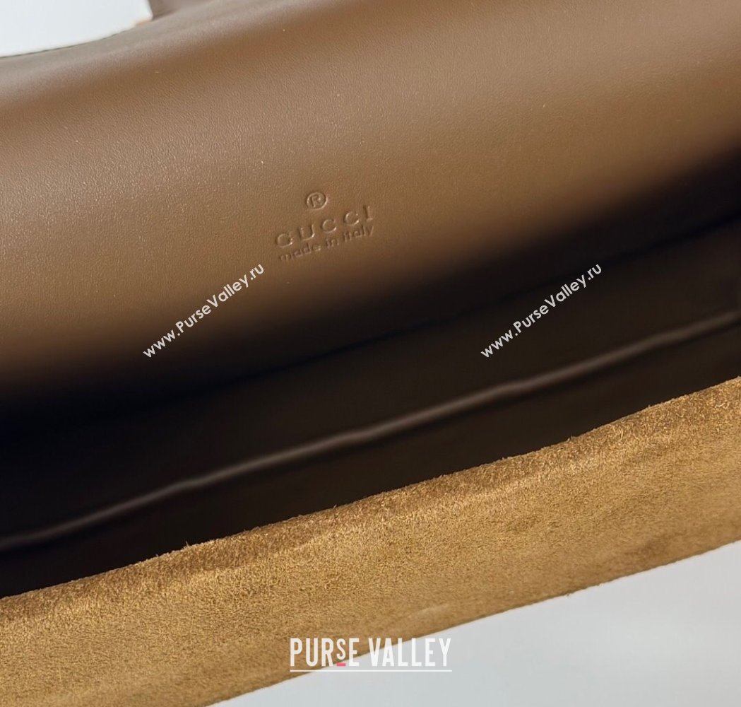 Gucci Dionysus Small Chain Shoulder Bag in GG Suede Brown 2025 818145 (DLH-250117007)