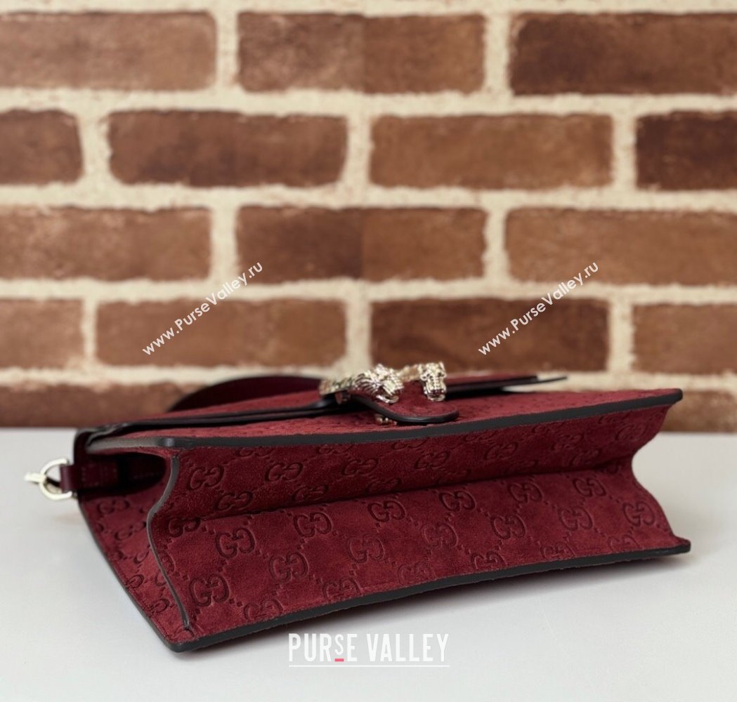 Gucci Dionysus Small Top Handle Bag in GG Suede Red 2025 813399 (DLH-250117011)