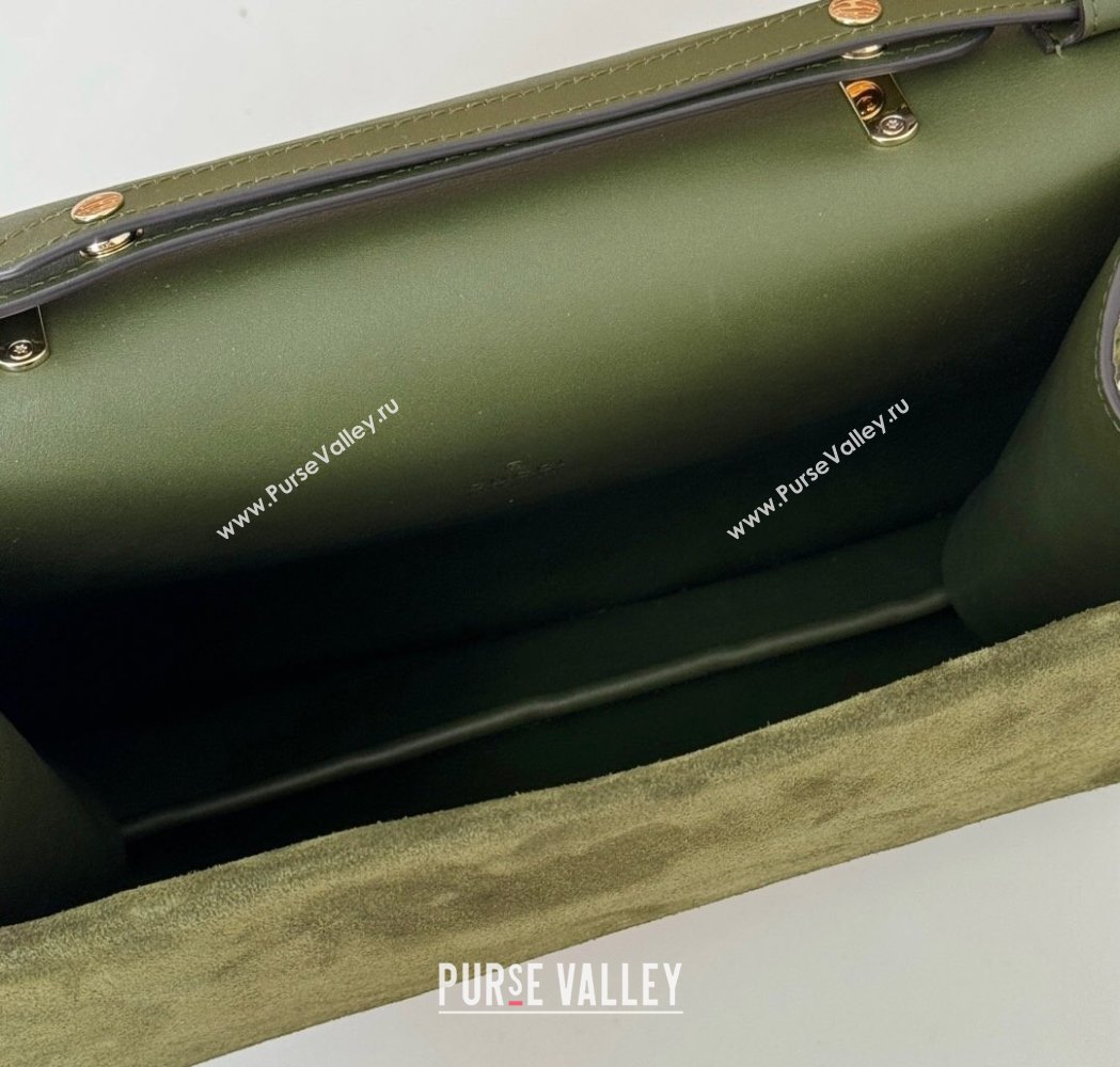 Gucci Dionysus Small Top Handle Bag in GG Suede Green 2025 813399 (DLH-250117012)