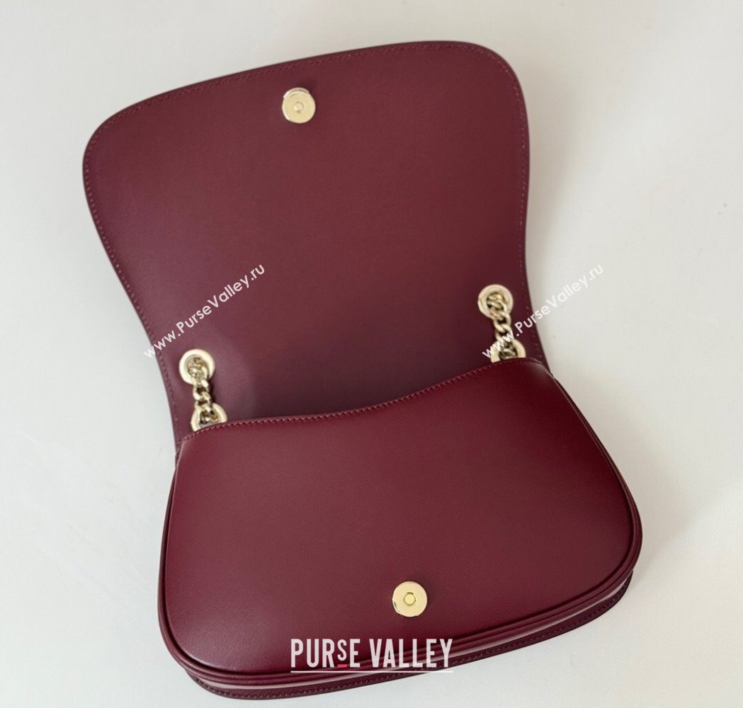Gucci Blondie Suede Small Shoulder Bag Burgundy 2024 815715 (DLH-250117099)