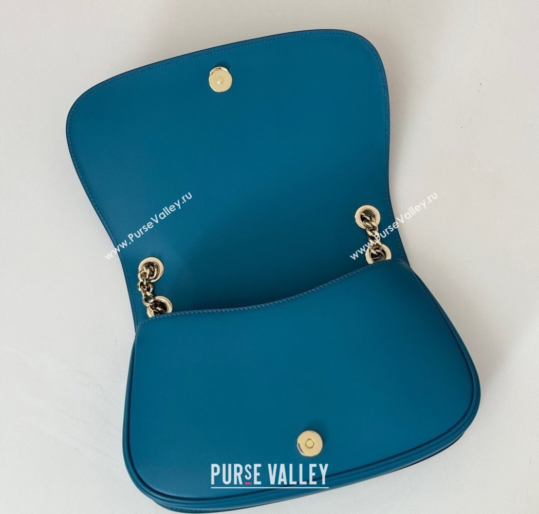 Gucci Blondie Suede Small Shoulder Bag Light Blue 2024 815715 (DLH-250117100)