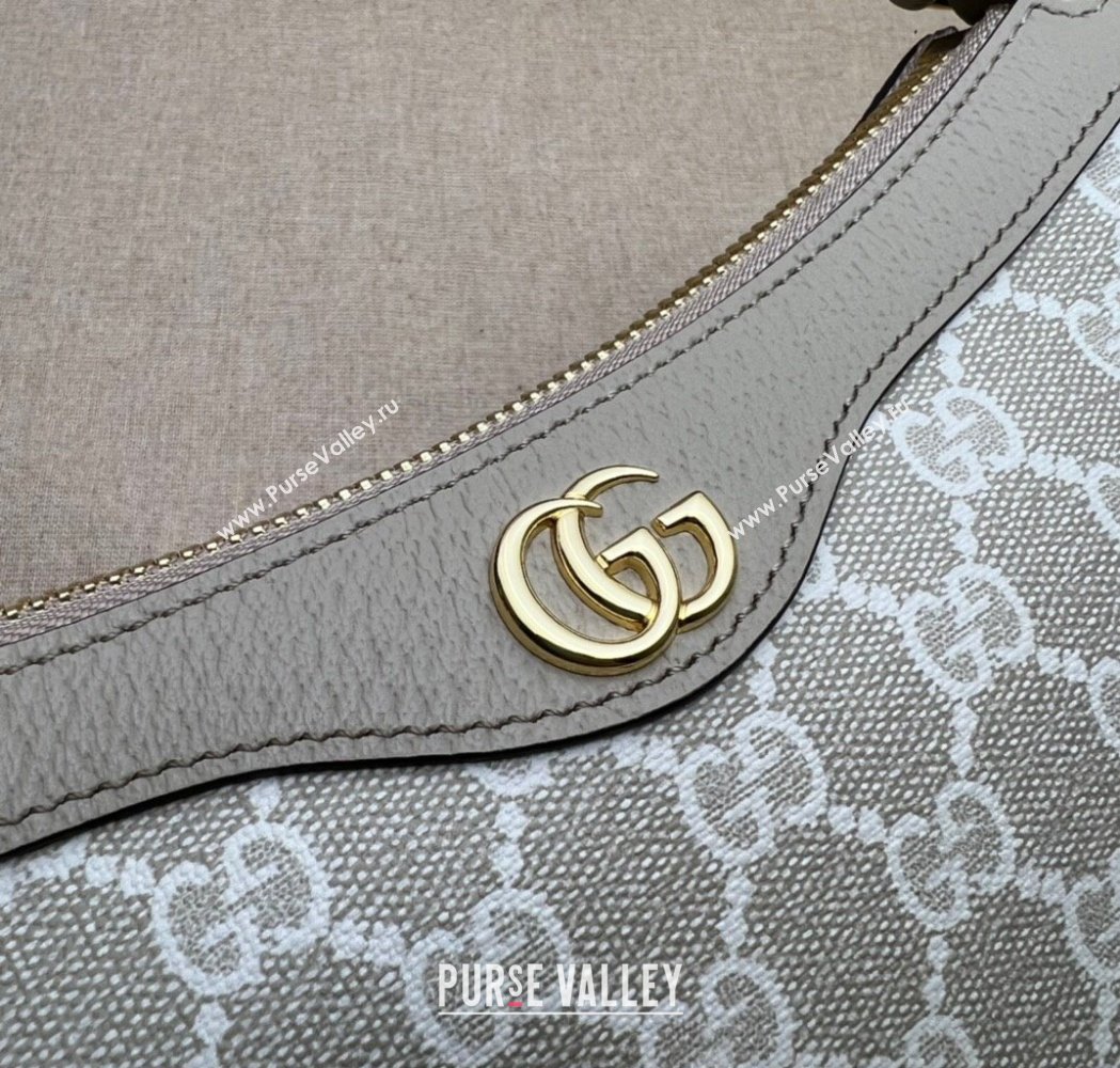 Gucci Ophidia Small Shoulder Bag in GG Canvas and Leather Beige/White 2025 735145 (DLH-250117102)