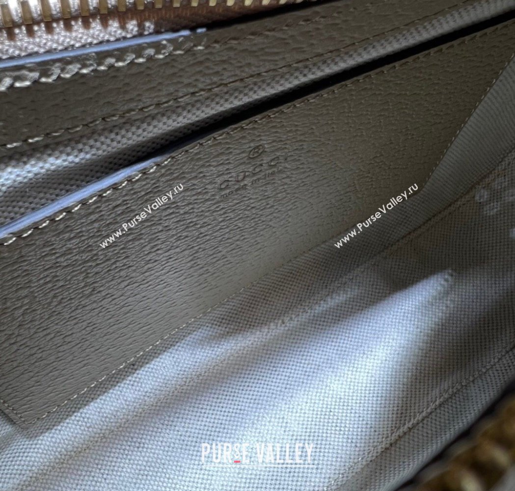 Gucci Ophidia Small Shoulder Bag in GG Canvas and Leather Beige/White 2025 735145 (DLH-250117102)