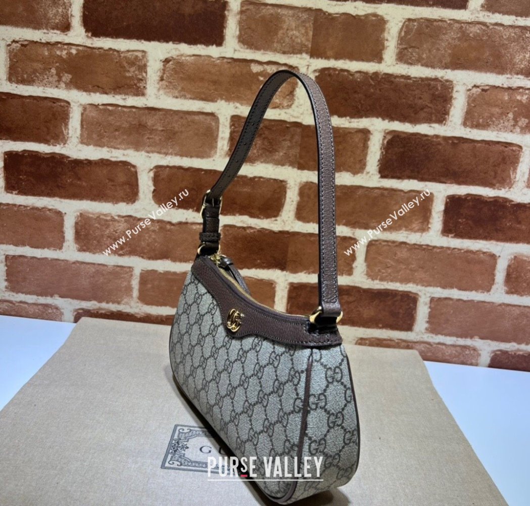 Gucci Ophidia Small Shoulder Bag in GG Canvas and Leather Beige/Brown 2025 735145 (DLH-250117103)