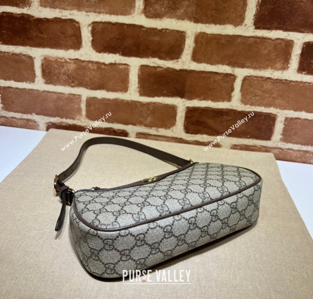 Gucci Ophidia Small Shoulder Bag in GG Canvas and Leather Beige/Brown 2025 735145 (DLH-250117103)