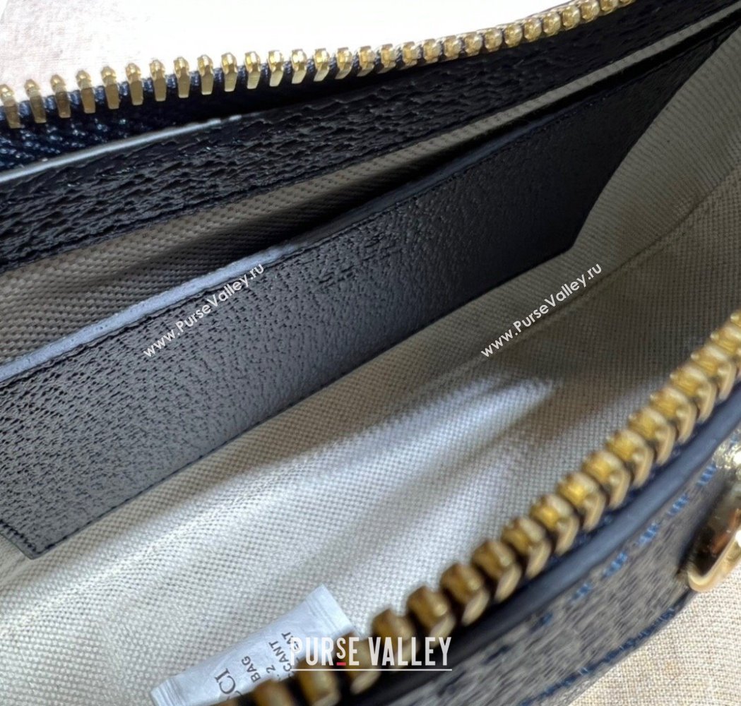 Gucci Ophidia Small Shoulder Bag in GG Canvas and Leather Beige/Blue 2025 735145 (DLH-250117104)