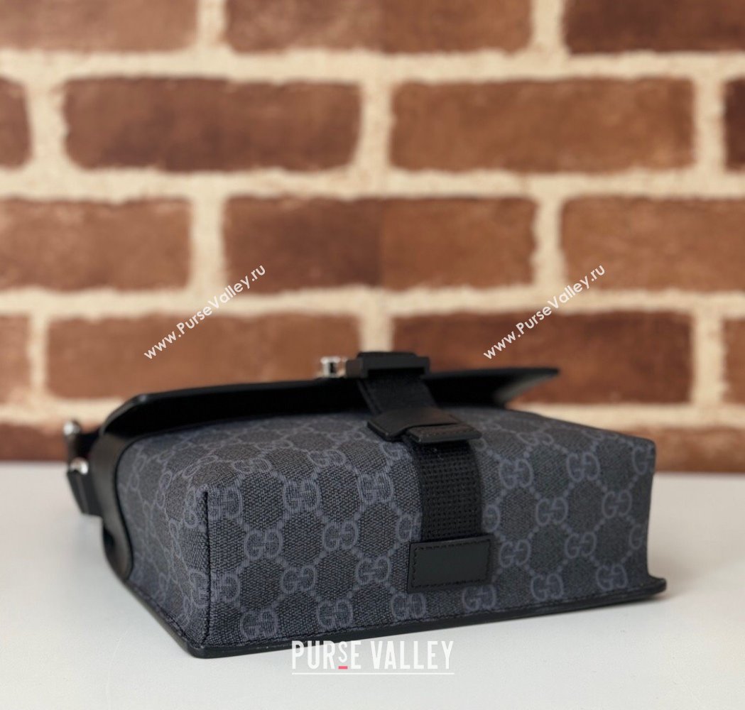 Gucci Mens Super Mini GG Canvas Bag Black 2025 816953 (DLH-250117050)