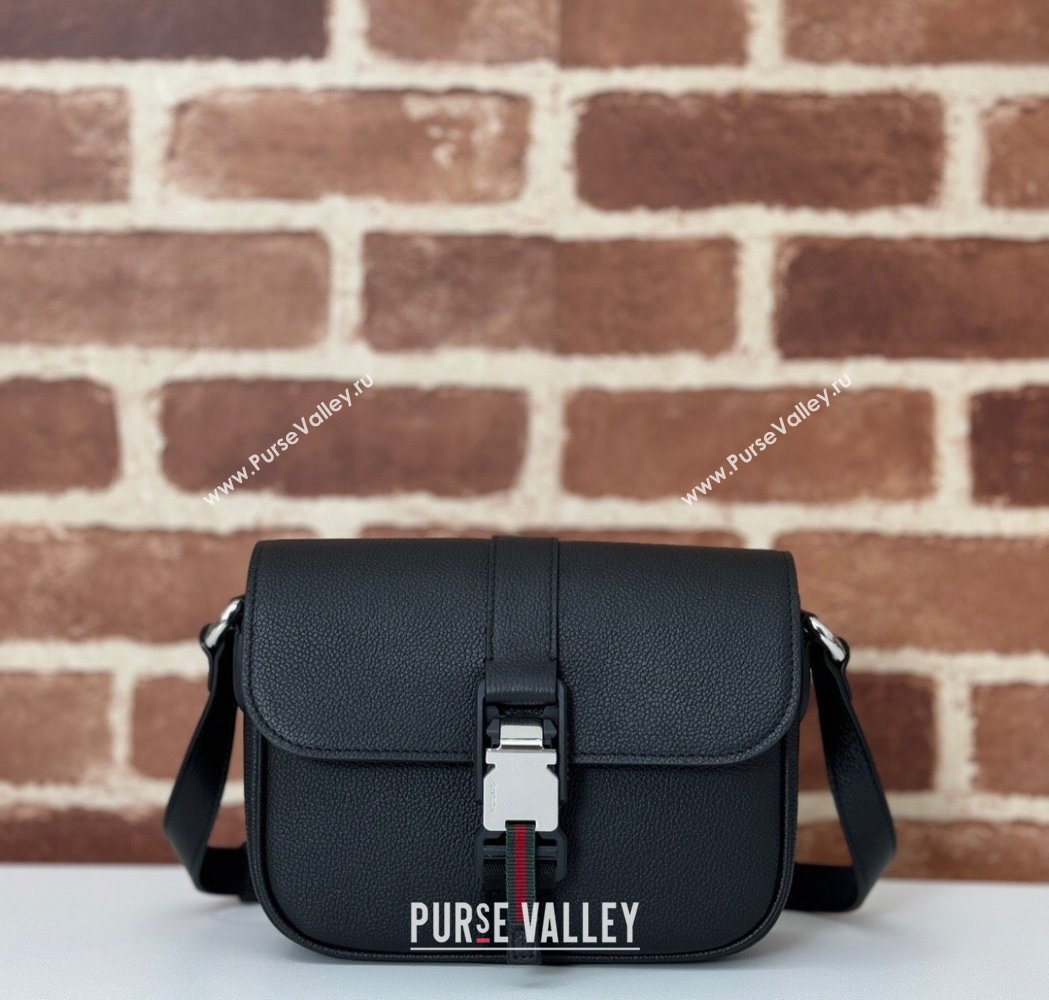 Gucci Mens Leather Super Mini Shoulder Bag Black 2025 800313 (DLH-250117055)