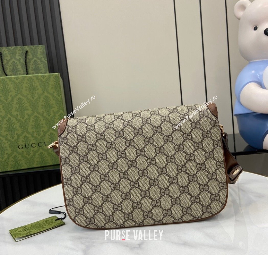 Gucci Horsebit 1955 GG Canvas Soft Small Shoulder Bag Brown 2025 815178 (XLU-250117019)