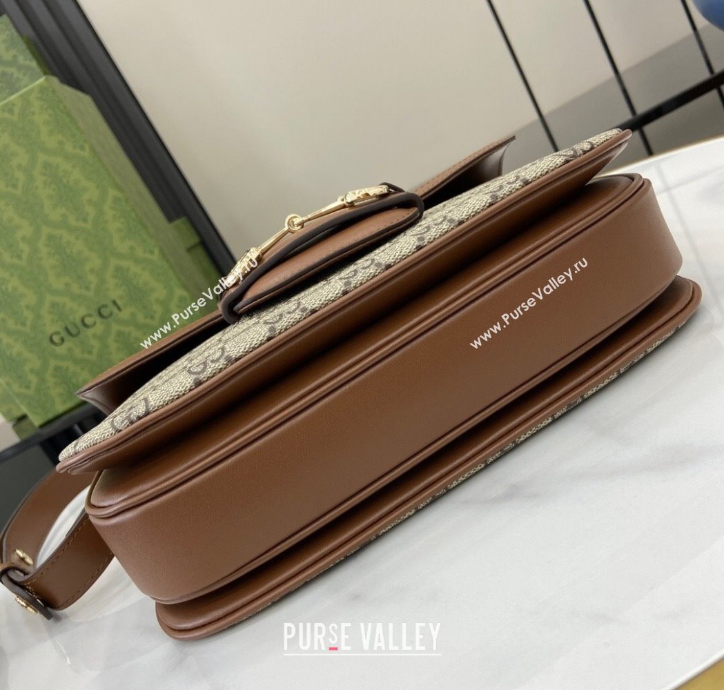 Gucci Horsebit 1955 GG Canvas Soft Small Shoulder Bag Brown 2025 815178 (XLU-250117019)