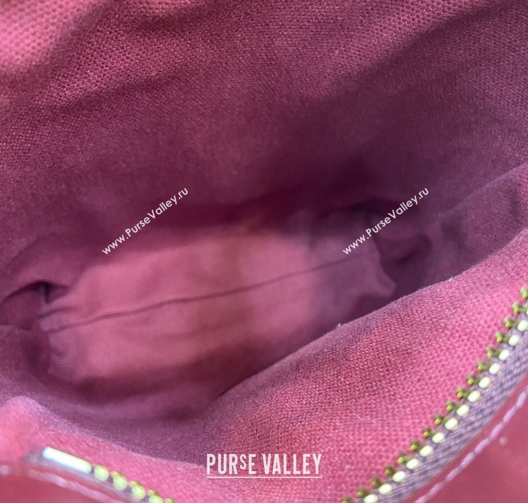 Gucci GG Canvas Mini Bag with Charm Burgundy 2025 831899 (XLU-250117025)