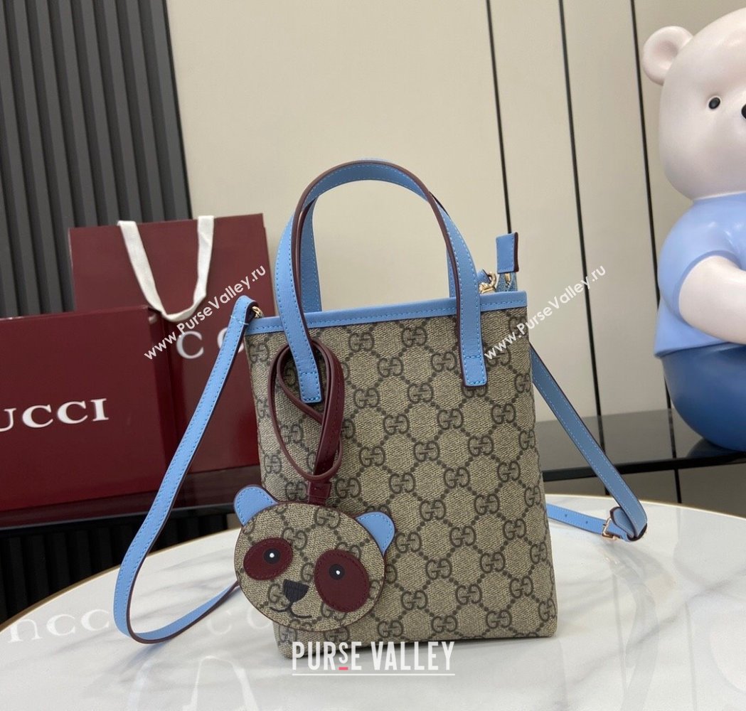Gucci GG Canvas Mini Bag with Charm Blue 2025 831899 (XLU-250117027)