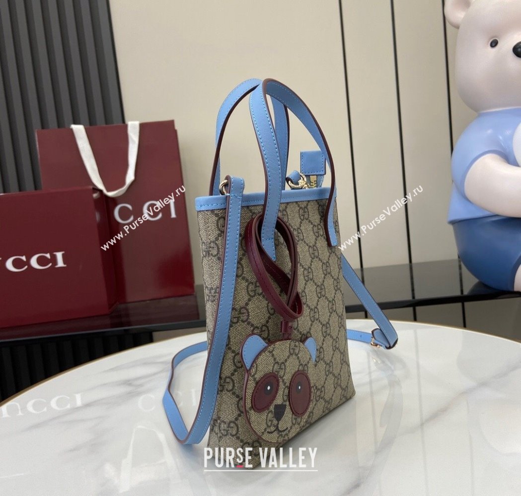 Gucci GG Canvas Mini Bag with Charm Blue 2025 831899 (XLU-250117027)