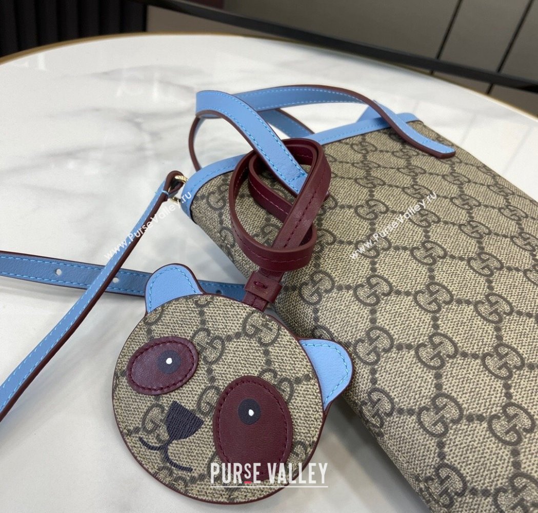 Gucci GG Canvas Mini Bag with Charm Blue 2025 831899 (XLU-250117027)