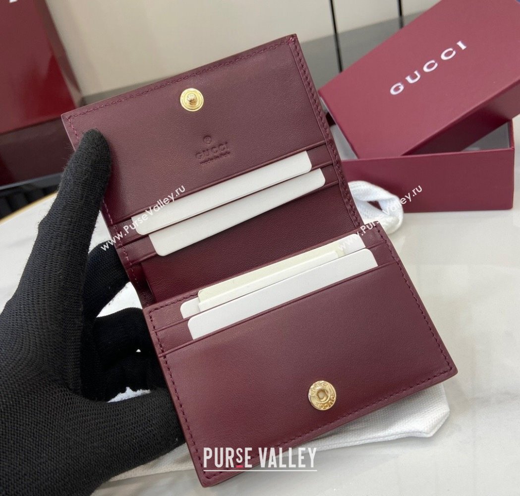 Gucci GG Canvas Mini Compact Wallet with Cat Detail 2025 818767 (XLU-250117028)