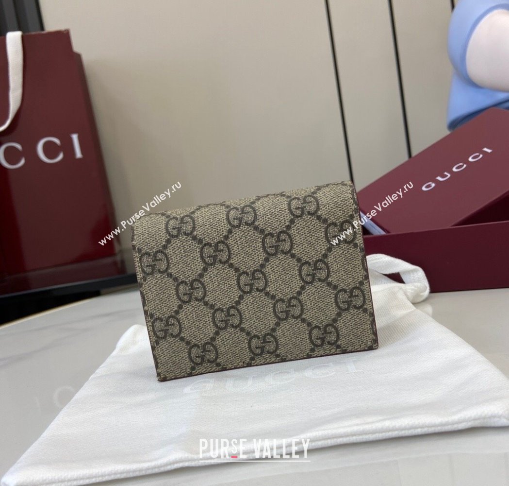 Gucci GG Canvas Mini Compact Wallet with Panda Detail 2025 818767 (XLU-250117029)