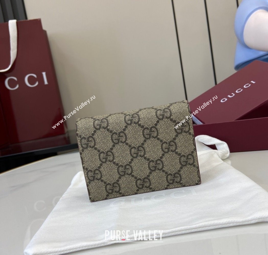 Gucci GG Canvas Mini Compact Wallet with Owl Detail 2025 818767 (XLU-250117030)