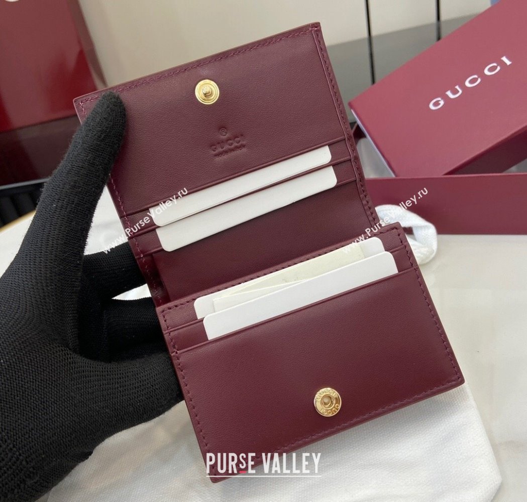 Gucci GG Canvas Mini Compact Wallet with Dog Detail 2025 818767 (XLU-250117031)