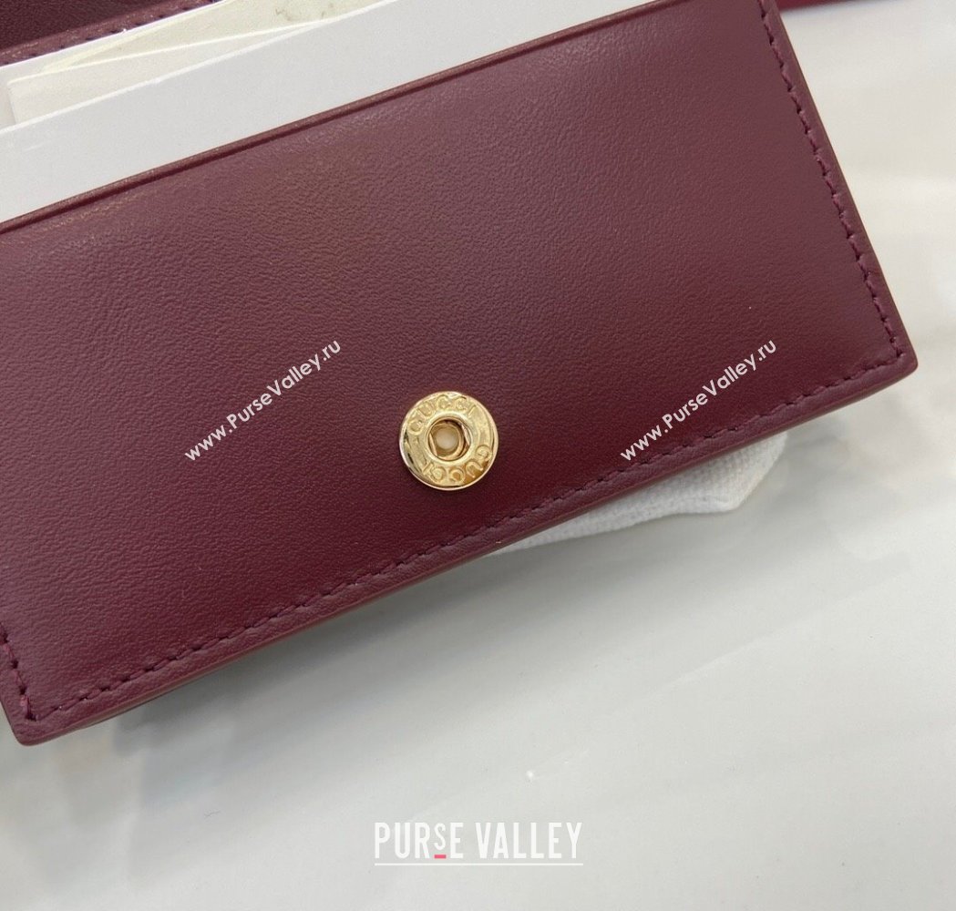 Gucci GG Canvas Mini Compact Wallet with Dog Detail 2025 818767 (XLU-250117031)
