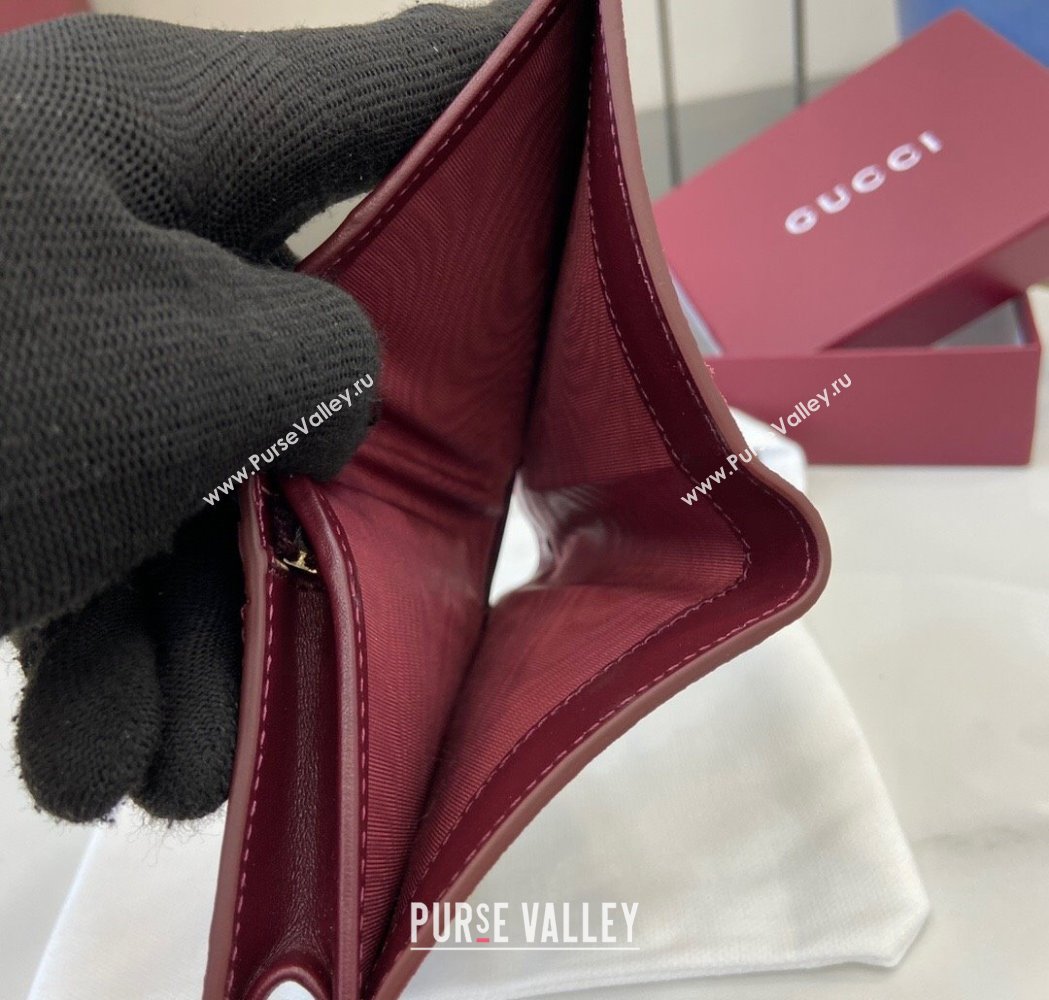 Gucci GG Canvas Mini Compact Wallet with Dog Detail 2025 818767 (XLU-250117031)