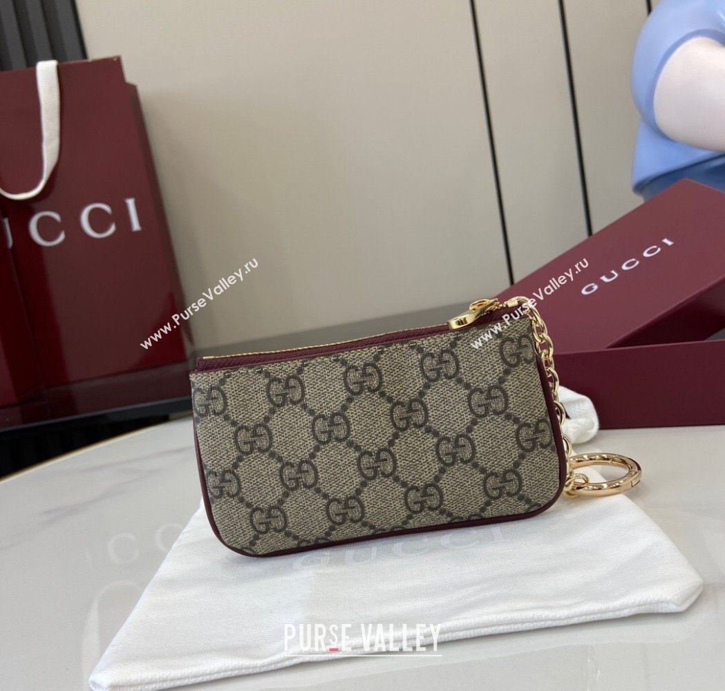 Gucci GG Canvas Key Case with Cat Detail 2025 818768 (XLU-250117032)
