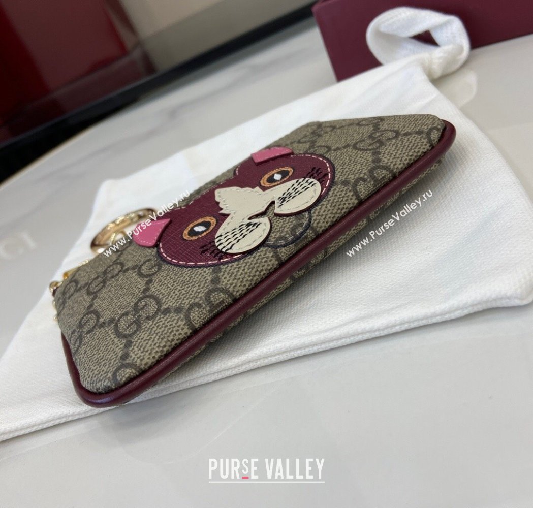 Gucci GG Canvas Key Case with Cat Detail 2025 818768 (XLU-250117032)
