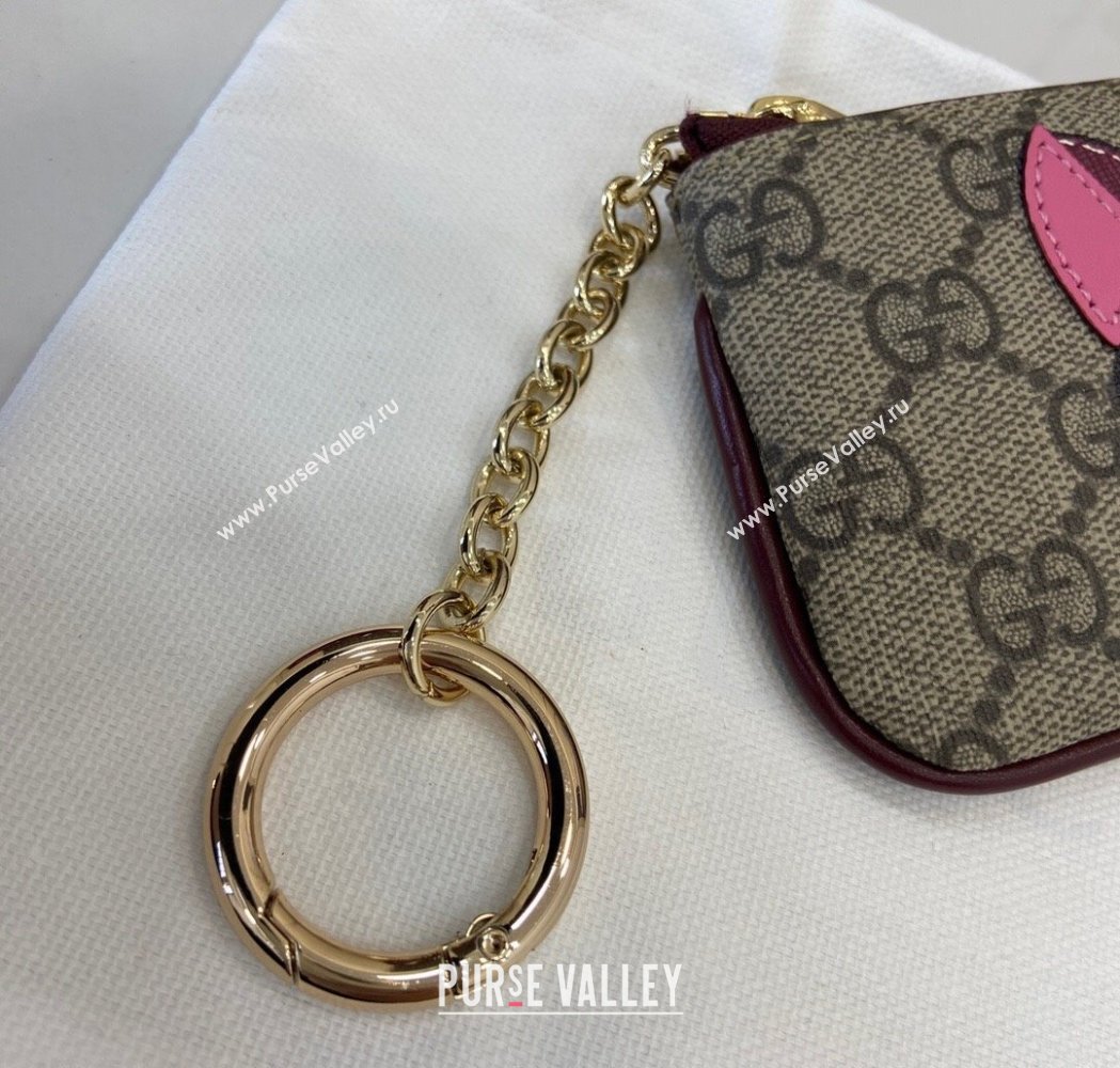 Gucci GG Canvas Key Case with Cat Detail 2025 818768 (XLU-250117032)