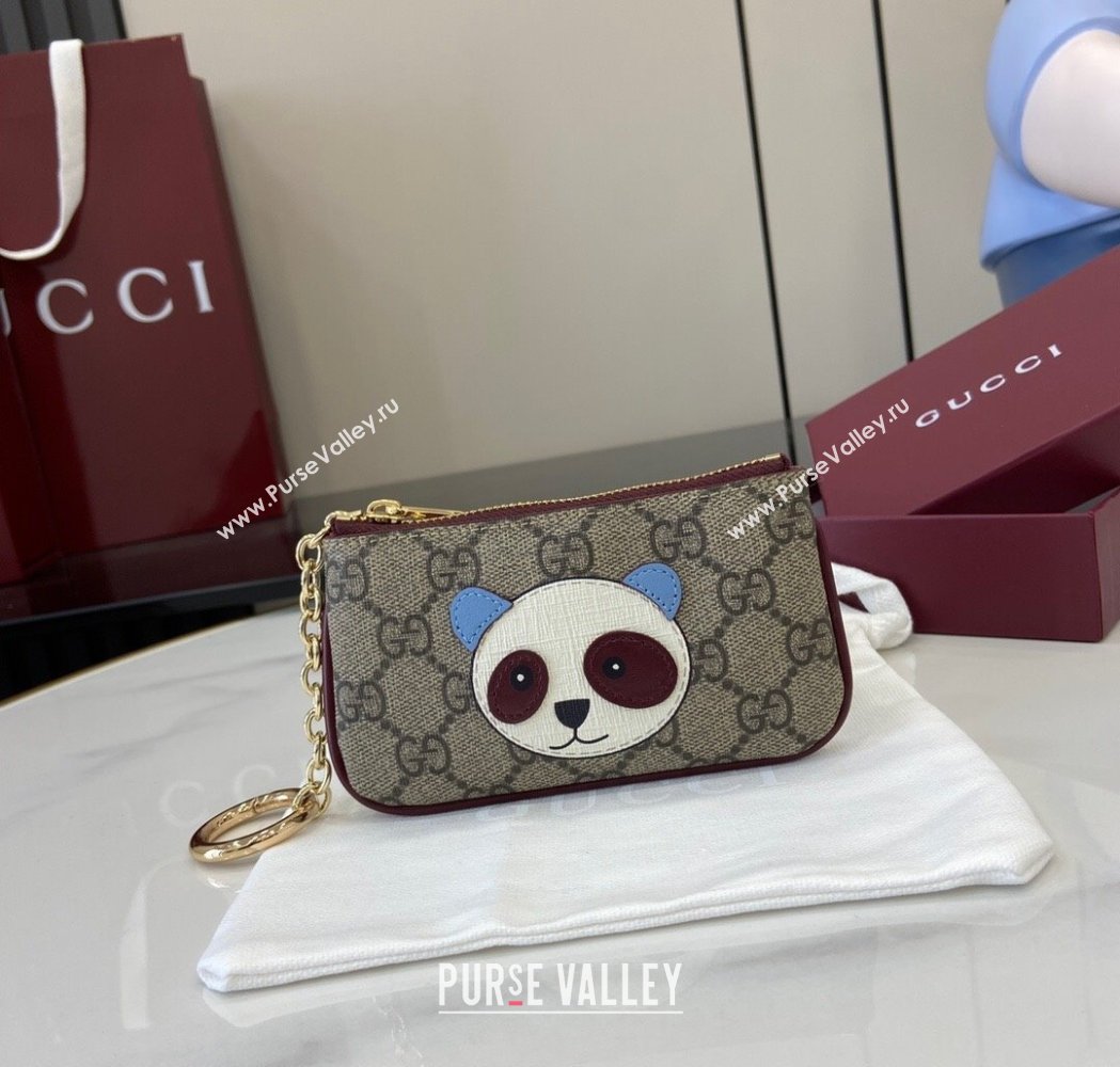 Gucci GG Canvas Key Case with Panda Detail 2025 818768 (XLU-250117033)
