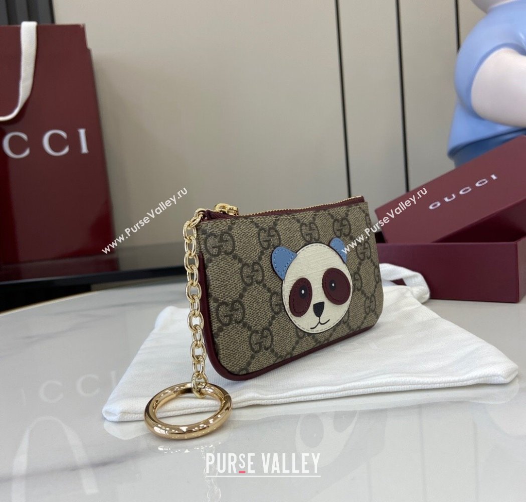 Gucci GG Canvas Key Case with Panda Detail 2025 818768 (XLU-250117033)