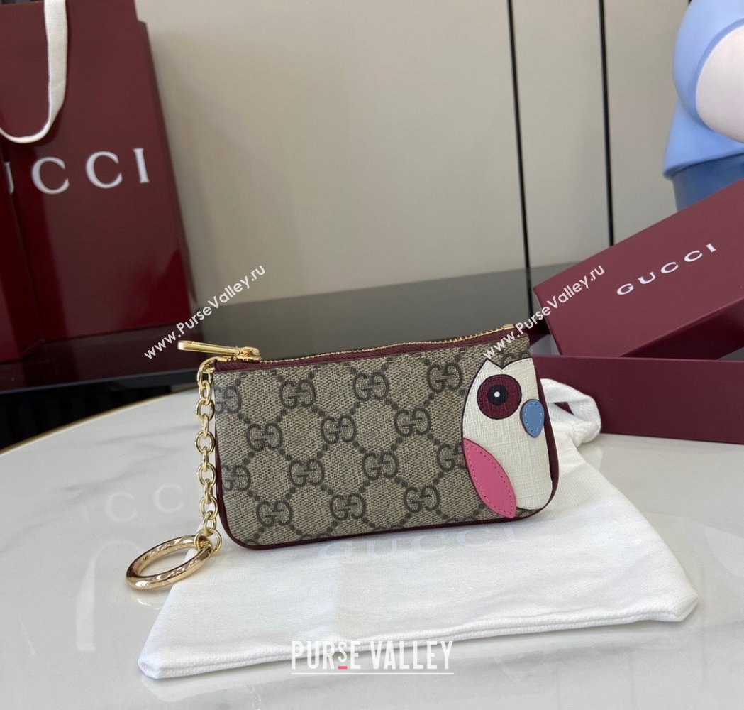 Gucci GG Canvas Key Case with Owl Detail 2025 818768 (XLU-250117034)