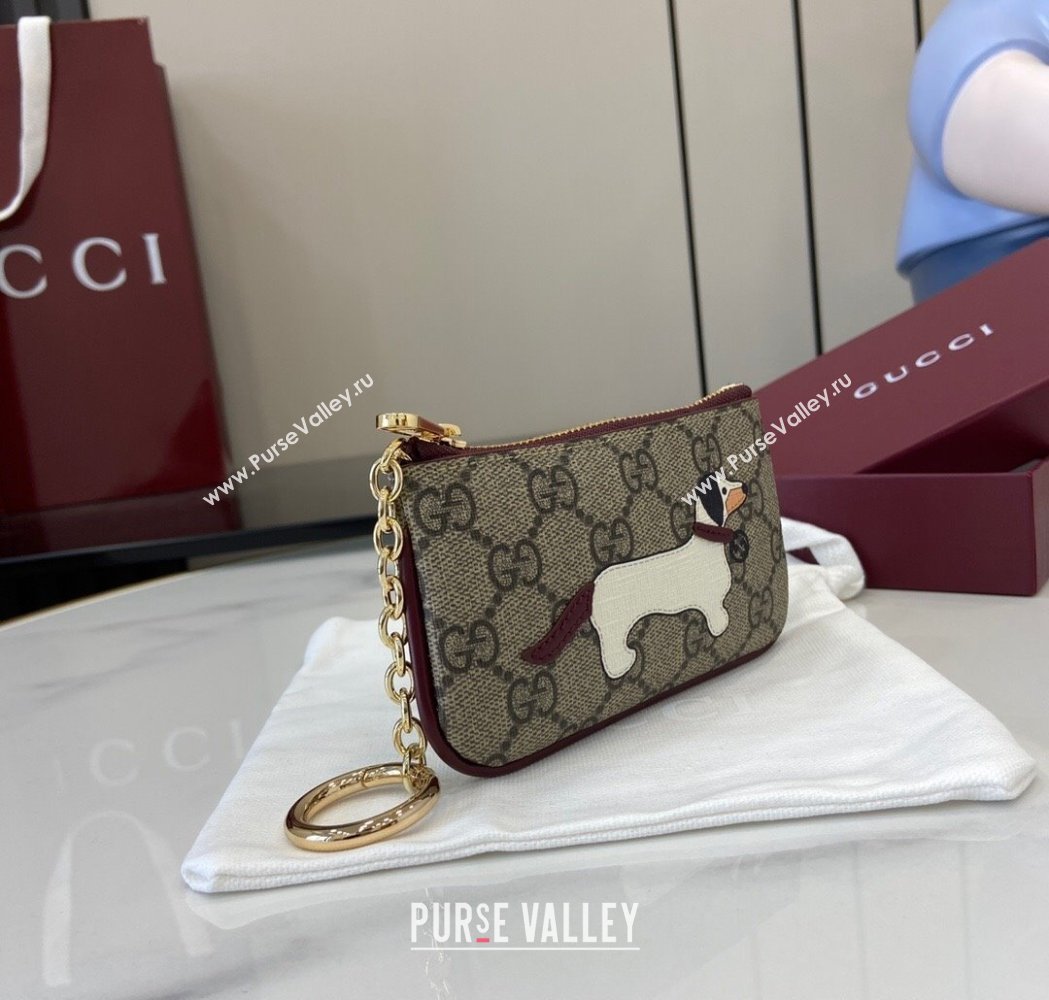 Gucci GG Canvas Key Case with Dog Detail 2025 818768 (XLU-250117035)