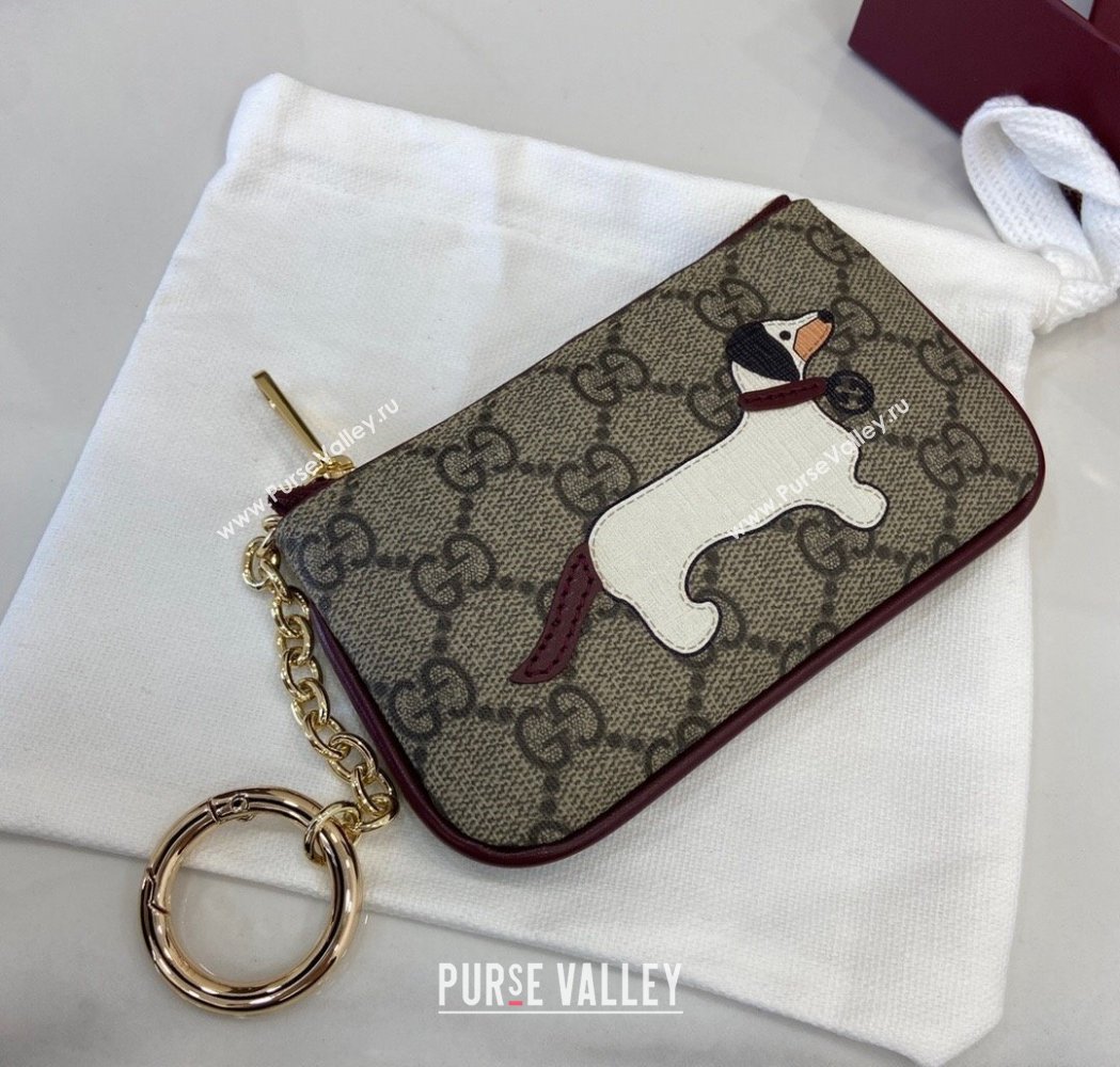 Gucci GG Canvas Key Case with Dog Detail 2025 818768 (XLU-250117035)