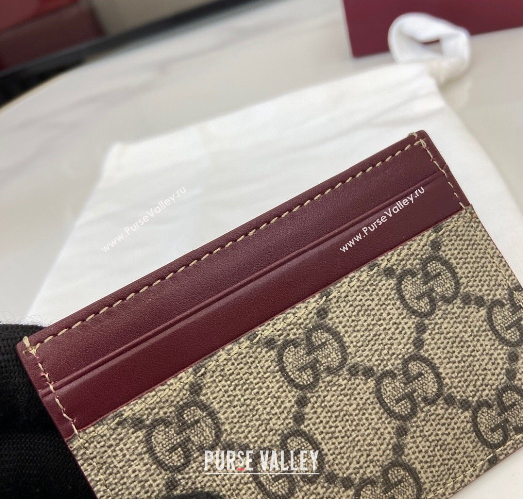 Gucci Bi-Color GG Canvas Card Case Wallet with Owl Detail 2025 818769 (XLU-250117038)