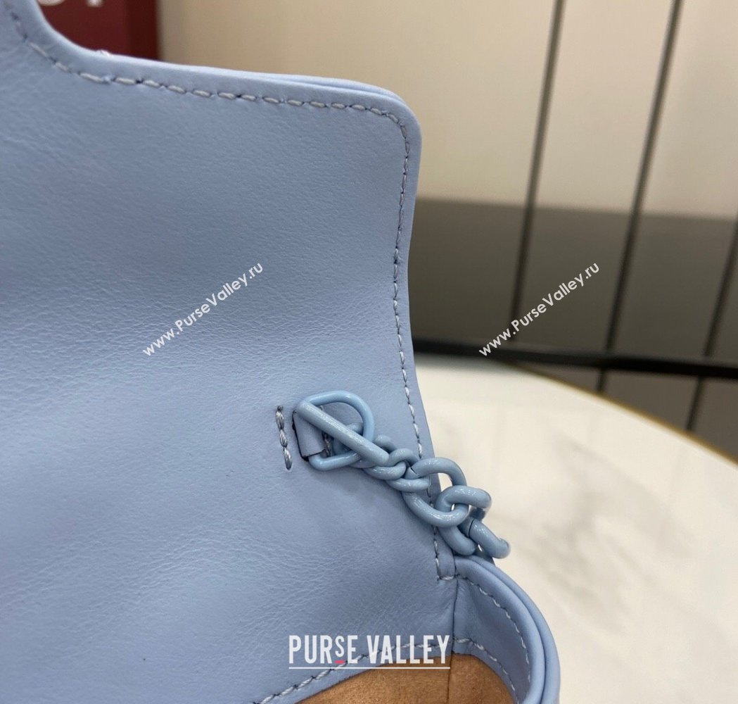 Gucci GG Marmont Chain Belt bag 699757 All Light Blue 2025 (XLU-250117049)